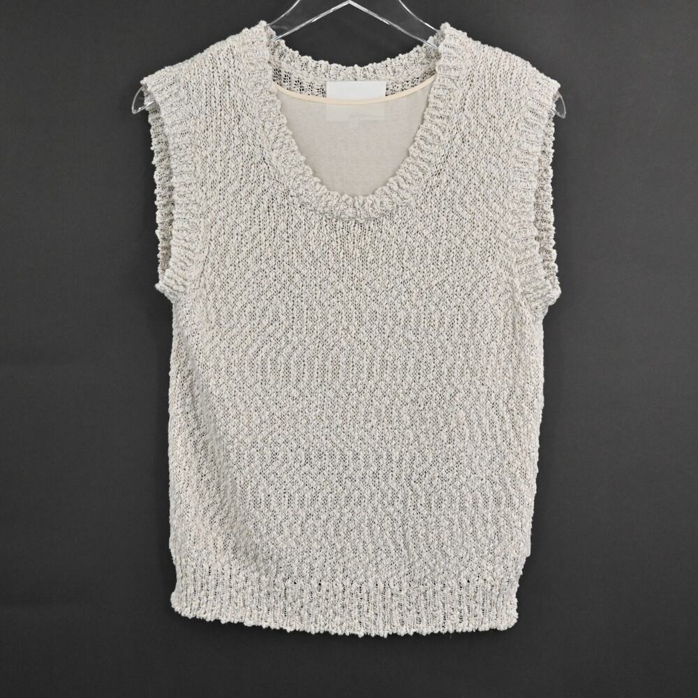 PHILLIP LIM Sweater Womens Size XS Linen Blend Knit‎ Sleeveless Neutral Granola